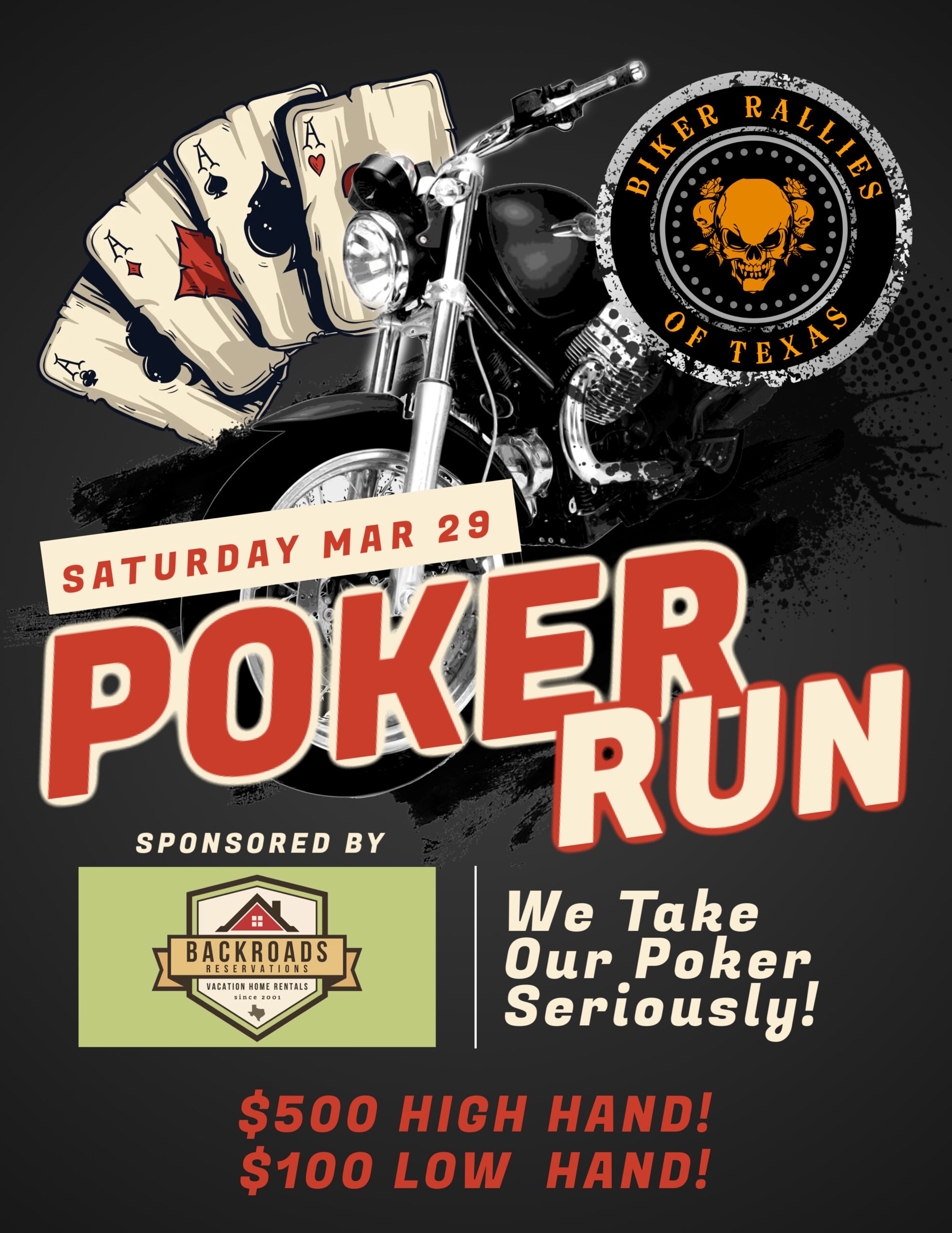 Backroads Reservations Bike Rally Poker Run Sponsor