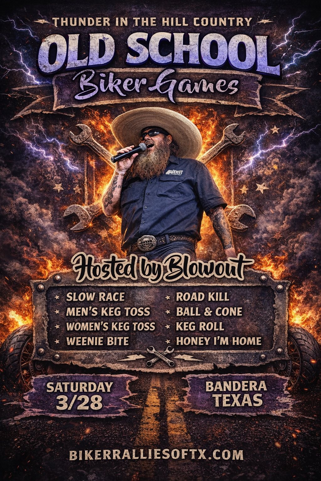 blowout biker productions bike games motorcycle field events